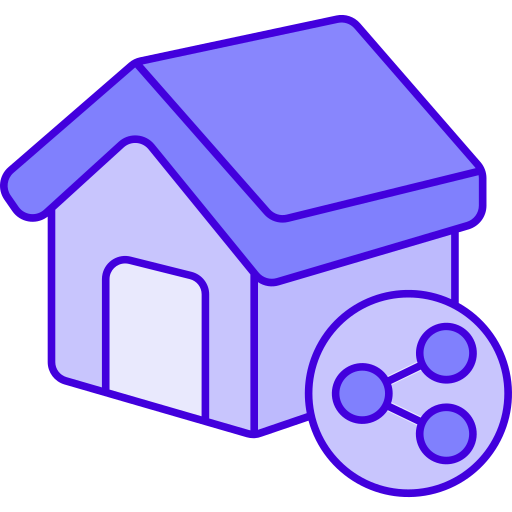 House sharing Generic color lineal-color icon
