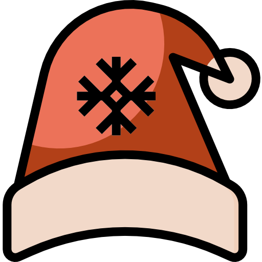 kerst hoed PongsakornRed Lineal Color icoon