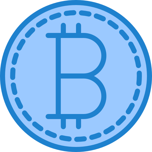 Bitcoins srip Blue icon