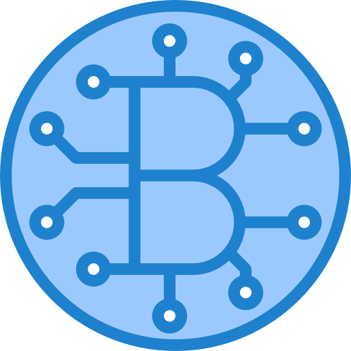 bitcoins srip Blue icon