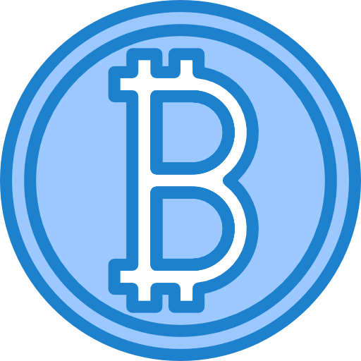 bitcoins srip Blue Icône