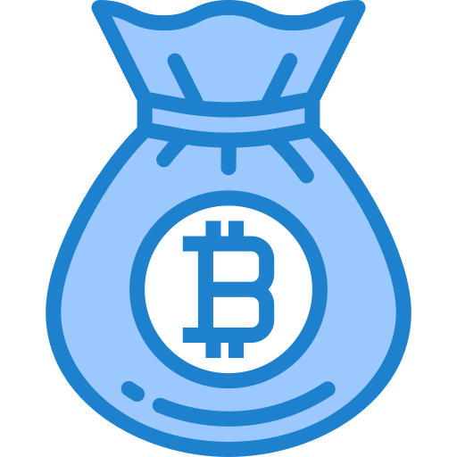 돈 가방 srip Blue icon