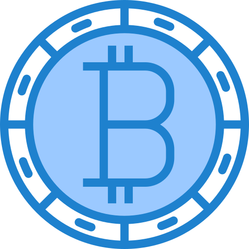 Bitcoin srip Blue icon