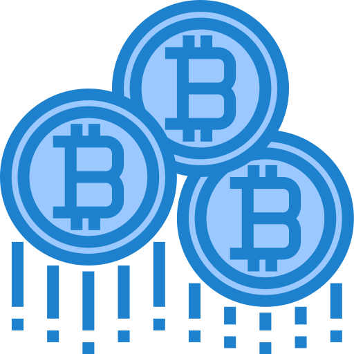 bitcoins srip Blue icono