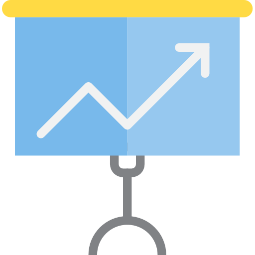 Chart srip Flat icon