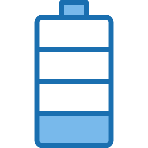 lage batterij Phatplus Blue icoon