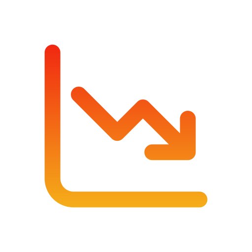 Chart down Generic gradient outline icon