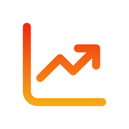 Chart up Generic gradient outline icon