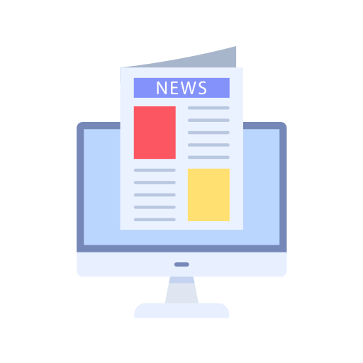 Online news Generic color fill icon