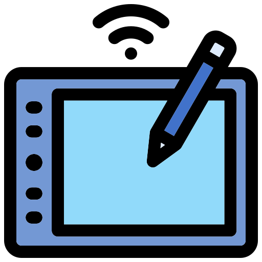 tablet piórkowy Generic color lineal-color ikona