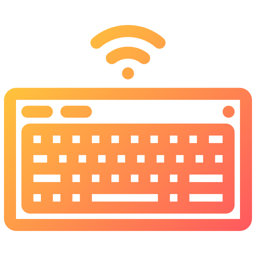 Wireless keyboard Generic gradient outline icon