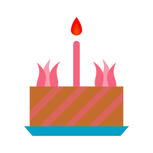 pastel de cumpleaños Generic color fill icono
