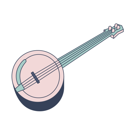 banjo Generic color lineal-color icono