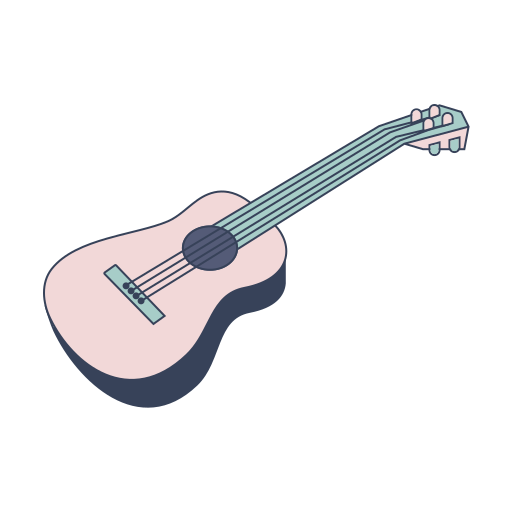 Гавайская гитара Generic color lineal-color иконка