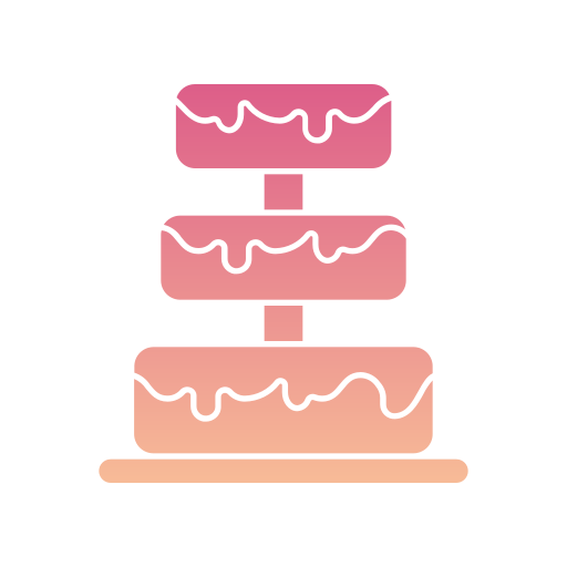gâteau de mariage Generic gradient fill Icône