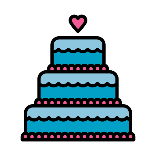 gâteau de mariage Generic color lineal-color Icône