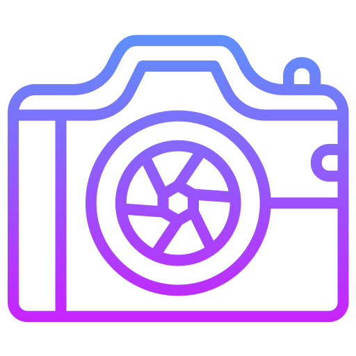 cámara réflex digital Generic gradient outline icono