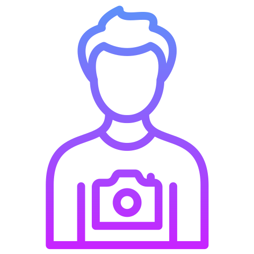 cameraman Generic gradient outline icoon