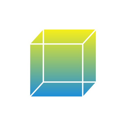 sześcian Generic gradient fill ikona