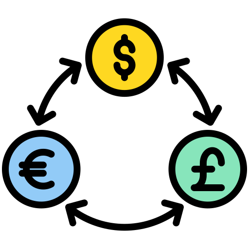 wisselkoers Generic color lineal-color icoon