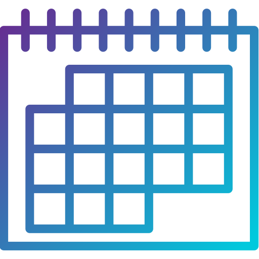 カレンダー Pause08 Gradient icon