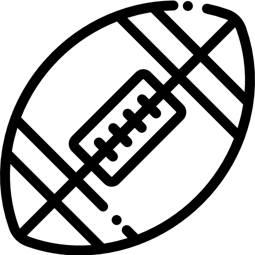 럭비 공 Detailed Rounded Lineal icon