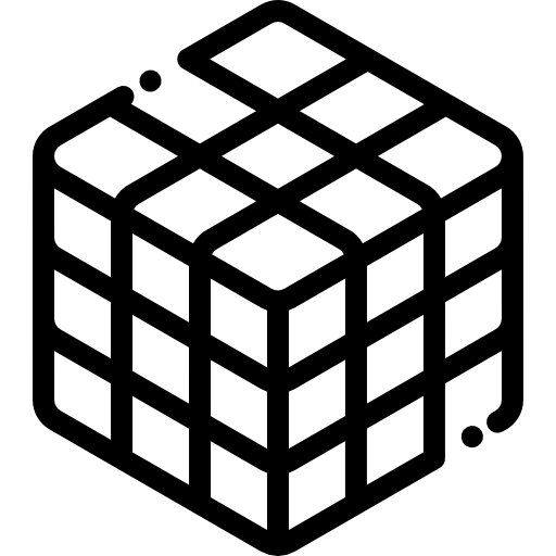 rubik Detailed Rounded Lineal ikona