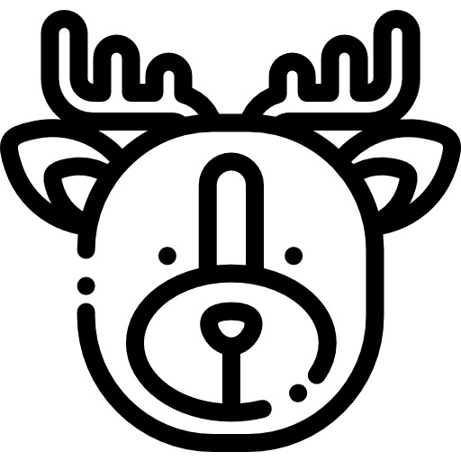 사슴 Detailed Rounded Lineal icon