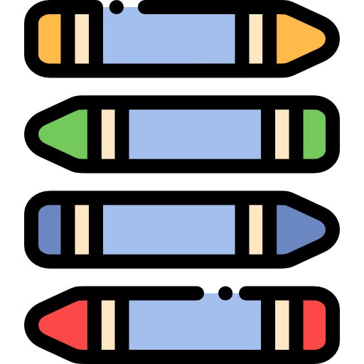 クレヨン Detailed Rounded Lineal color icon