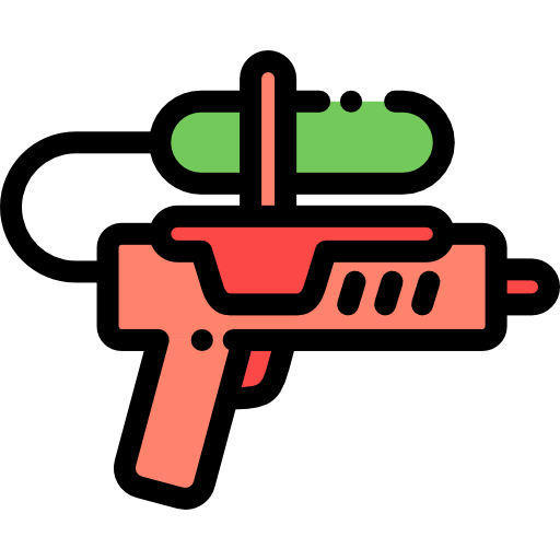 Водный пистолет Detailed Rounded Lineal color иконка