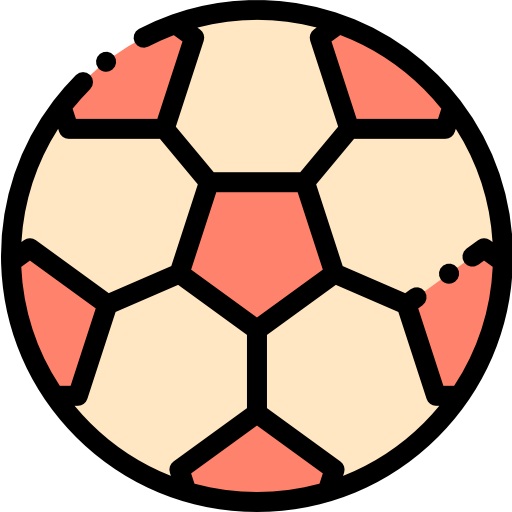 サッカーボール Detailed Rounded Lineal color icon