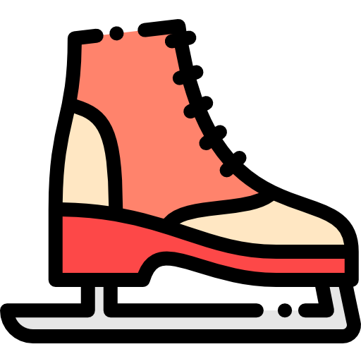 아이스 스케이트 Detailed Rounded Lineal color icon