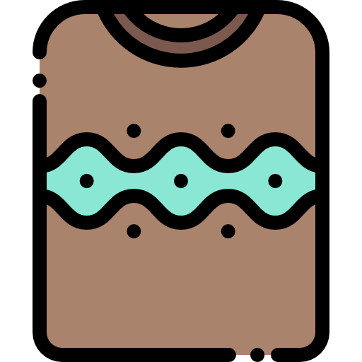 Sweater Detailed Rounded Lineal color icon