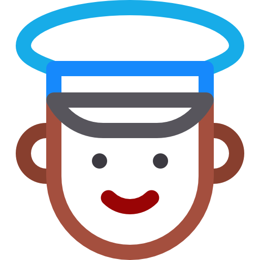경찰 Basic Rounded Lineal Color icon