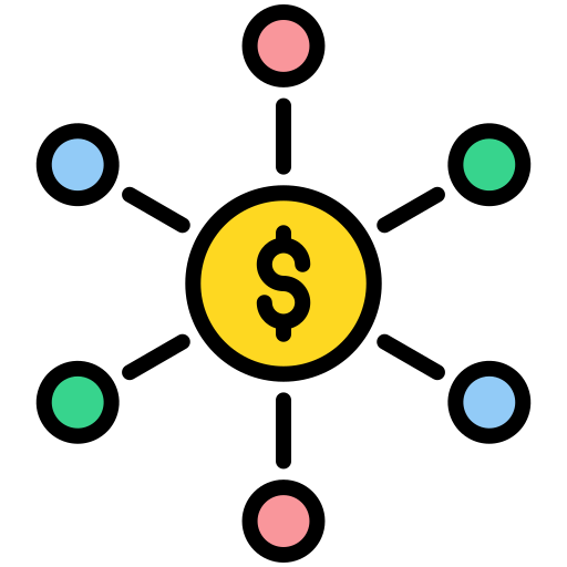 Распределение активов Generic color lineal-color иконка