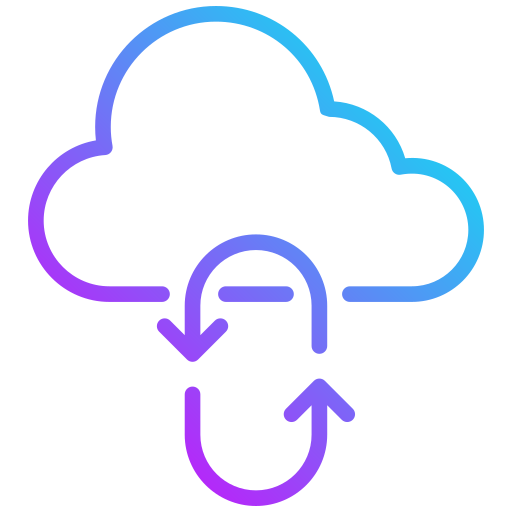 Cloud sync Generic gradient outline icon