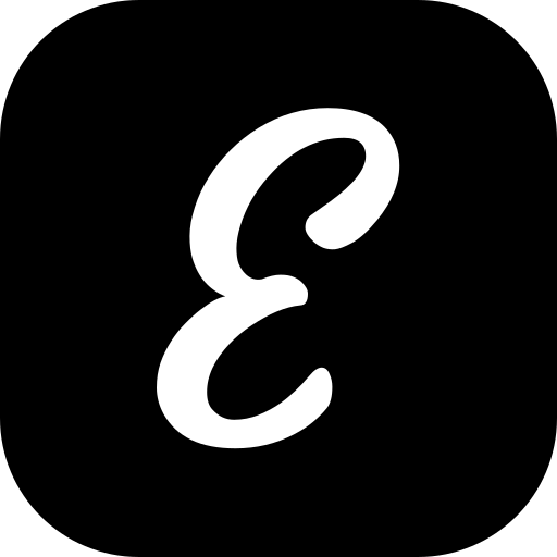 Letter e Generic black fill icon