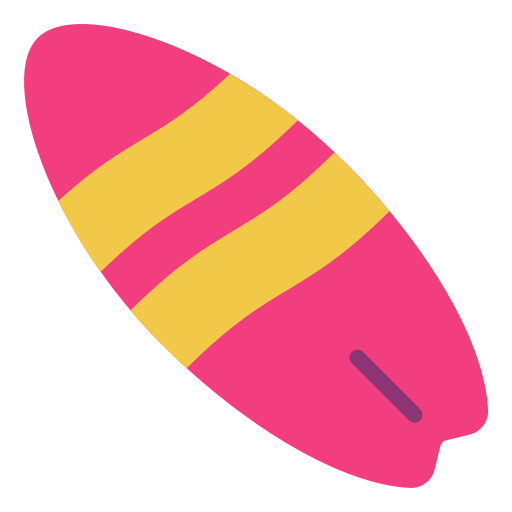 tabla de surf Generic color fill icono