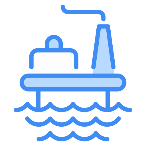 piattaforma offshore Generic color lineal-color icona