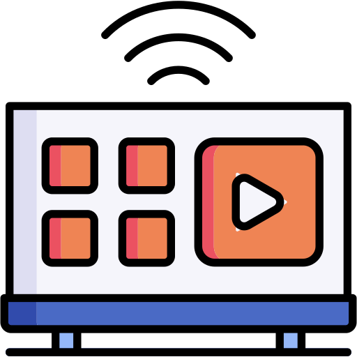 televisión inteligente Generic color lineal-color icono