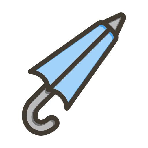 닫힌 우산 Generic color lineal-color icon