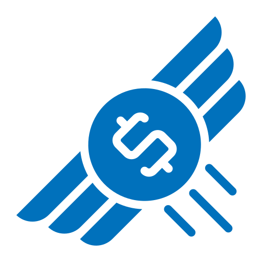 Flying money Generic color fill icon