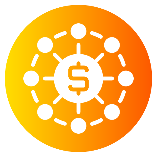 Financial network Generic gradient fill icon