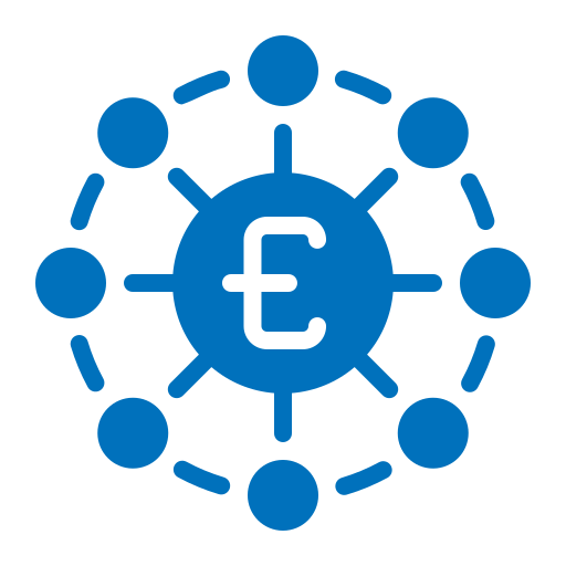 金融ネットワーク Generic color fill icon
