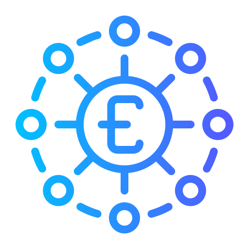 Financial network Generic gradient outline icon