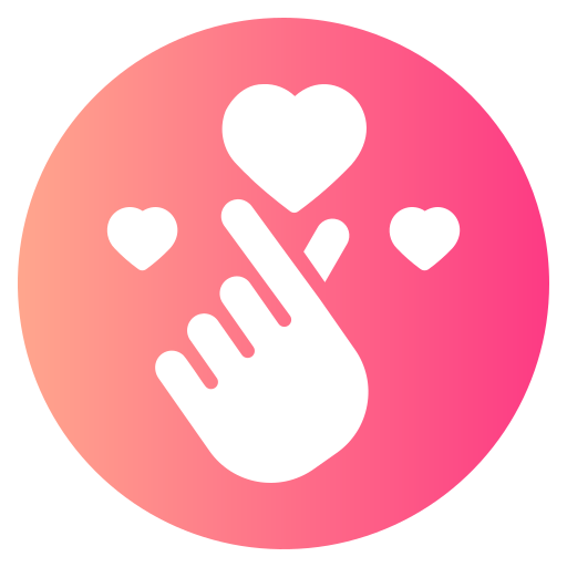 Hand heart Generic gradient fill icon