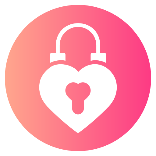 Heart lock Generic gradient fill icon