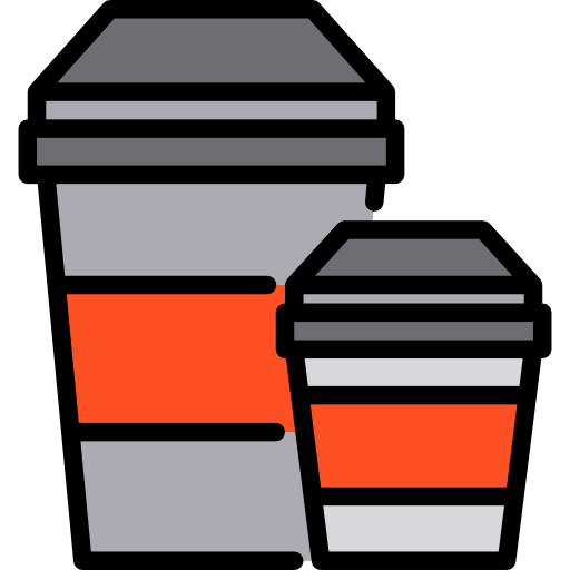 Coffee cups xnimrodx Lineal Color icon