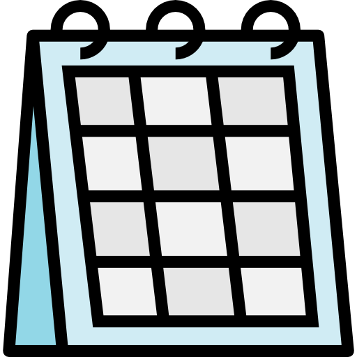 calendario Pause08 Lineal Color icono