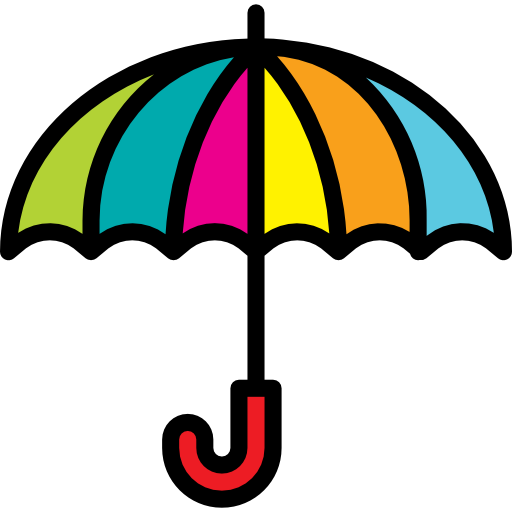 paraguas Pause08 Lineal Color icono